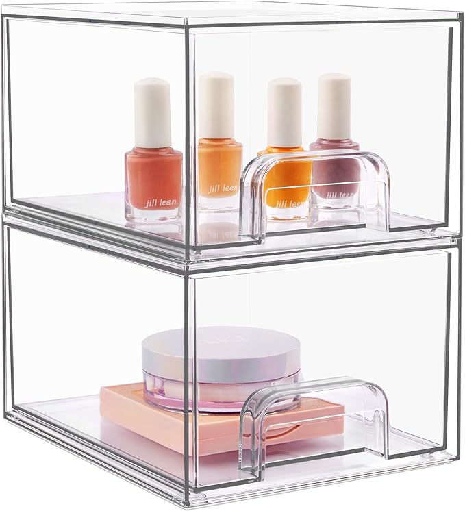 Vtopmart 4 Pack Stackable Makeup Organizer Storage Drawers Set
