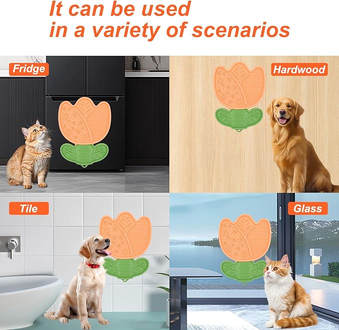 Tulip Silicone Dog Licking Mat – Premium Slow Feeder & Calming Enrichment