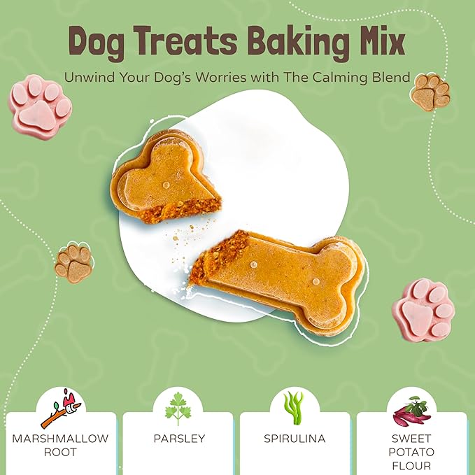 BoneItUp Dog Treats Mixes for Baking – Low Calorie Dog Treat Baking Mix with Nutrient-Rich Ingredients – Easy to Bake Puppy Cake Mix – 10 oz Pack for All Age Groups