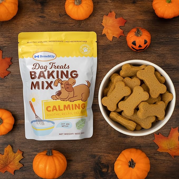 BoneItUp Dog Treats Mixes for Baking – Low Calorie Dog Treat Baking Mix with Nutrient-Rich Ingredients – Easy to Bake Puppy Cake Mix – 10 oz Pack for All Age Groups