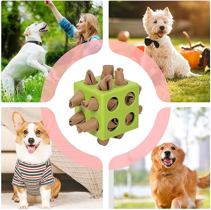 Dog Treat Puzzle Ball, Interactive Chew Toy, Puzzle Plaything with Treat Dispensing Design, Dog Plaything with Sturdy Construction, Pet Accessories, Enrichment Toy for Mental Cognitive Sensory Stress