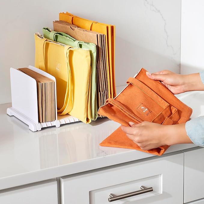 YouCopia StoraBag Reusable Shopping Bag Organizer, Adjustable Shelf Dividers for 20+ Tote, Cloth, Grocery and Lunch Bags (Pack of 6)