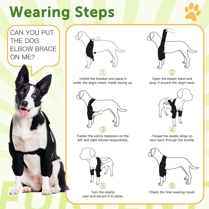 Dog Shoulder Brace Pads for Canine Elbow Protector Support, Elbow Hygroma Dysplasia - Cone Collar Alternative, Pet Wounds Prevent Licking, Helps Wound Healing, XL