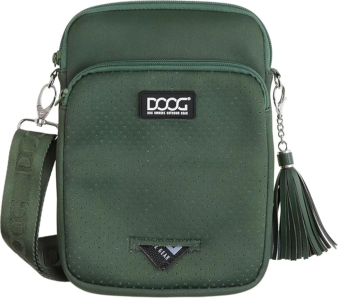 DOOG Walkie Bag - Adjustable Dog Treat Pouch Shoulder Bag with Poo Bag & Water Bottle Compartments - Comfort Fit for Everyday Use
