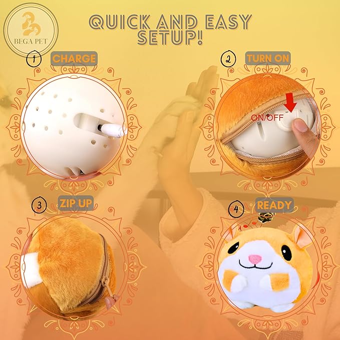 Interactive Dog Toys for Boredom 6.5 in - Rechargeable Moving Dog Chew Crab Toy for Small Medium Large Dogs to Keep Them Busy Hamster Jumping Squeaky Puppy Toy with Recording and Music, Gift