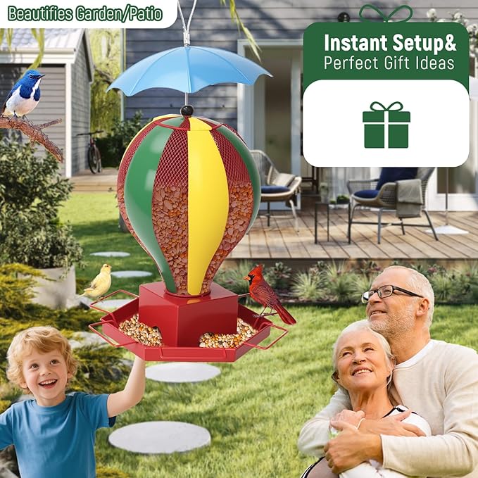 Cat Treat Dispenser Toy & Bird Feeder for Outdoors Gift Idea for Festives or Birthday