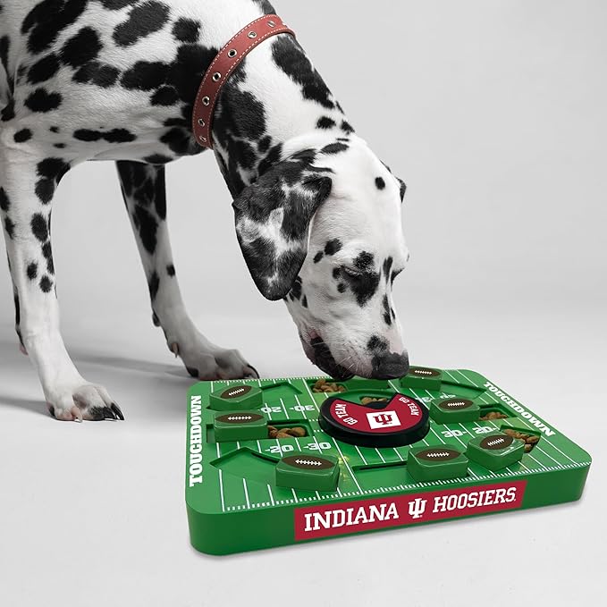 Pets First NCAA Indiana Large Puzzle Toy, Dog Puzzle Treat Toy, New Large Size, Interactive Dog Treat Toy, Dog Slow Feeding Toy