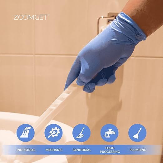 GLOVEWORKS Blue Disposable Nitrile Industrial Gloves, 5 Mil, Latex & Powder-Free, Food-Safe, Textured, X-Large, Case of 1000