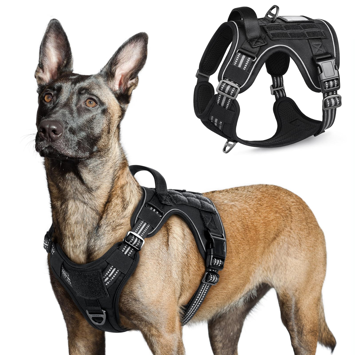 rabbitgoo Tactical Dog Harness for Large, No Pull Military - Image 1