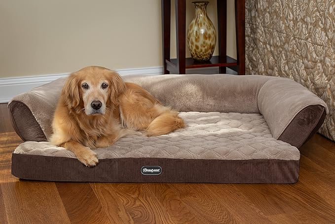 Beautyrest Super Lux Sofa Dog Bed (X-Large, Brown)