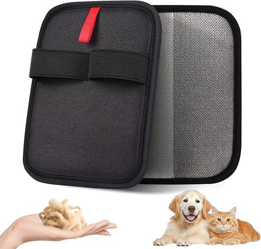 Pet Grooming Gloves for Shedding, 1-Pack Reusable Cat & Dog Hair Remover for Couch, Car Seat - Electrostatic Pet Hair Removal Tool for Furniture and Clothing
