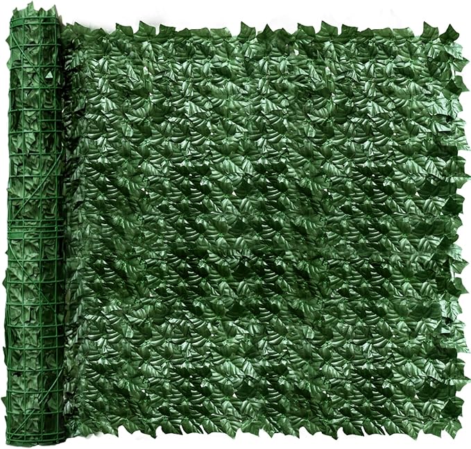 Artificial Ivy Privacy Fence Screen, 120x40 inch Artificial Hedge Grass Wall，Faux Ivy Fence Privacy Screen，Decoration for Patio, Balcony, Garden, Backyard Indoor Outdoor Decor