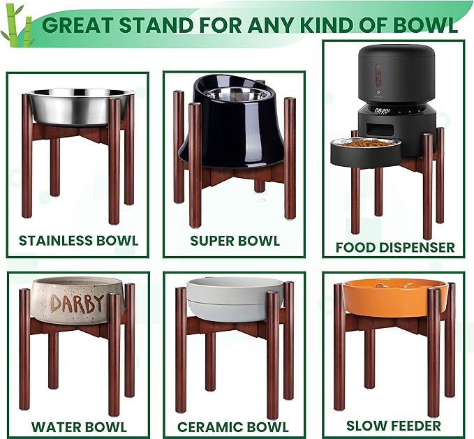 Stand for Dog Water/Food Bowl, Fountain or Feeder - Ideal for Large Dog Breeds - Adaptable Size with Lock - Bowls Not Included