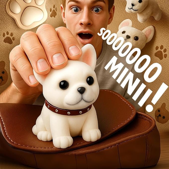 Pure White Taba Squishy Dog,Ultra-Soft and Stress Relief Tada Squishies Toys for Hairless,Small Cute Dog Taba Squishy Kit for Sensory Play,Animals Stress-Relief Toys for Kids and Adults