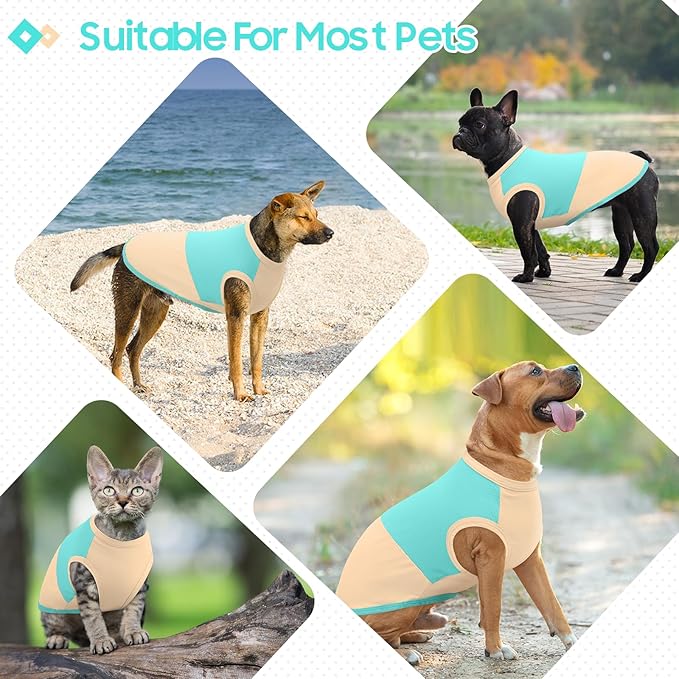 BRKURLEG Summer Dog Cooling Vest Quick Dry Breathable Dogs Cooling Shirts UPF 50+ Sun Protection Dog Shirt Lightweight Pet Shirts for Outdoor Adventures, Walking, Beach, GreenYellow, S