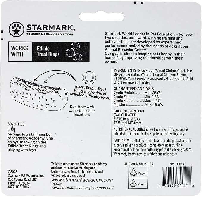 Starmark Treat Ringer Hot Dog Toy for Small Dogs