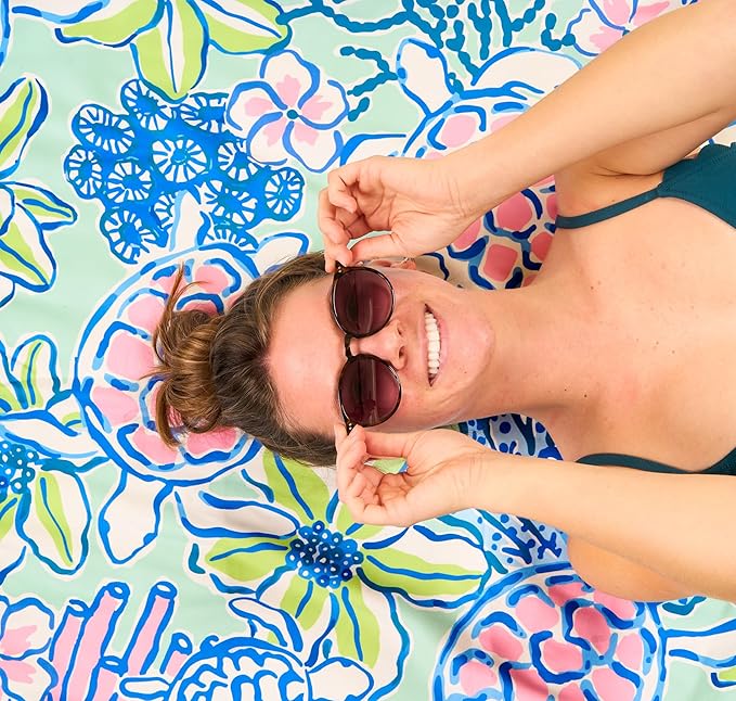 The Darling Effect Beach Towel Set Microfiber Quick Dry Towel Extra Large Sand and Water Resistant Oversized for Pool or Beach Chairs 3 Piece Set with Matching Bag and Stay Put Band