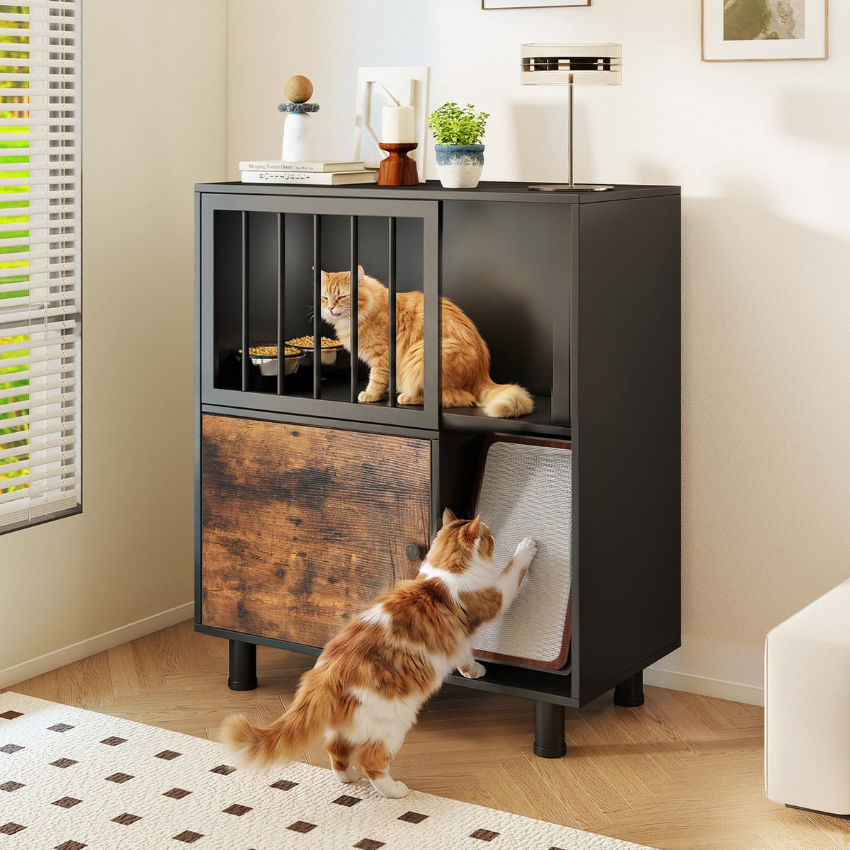 Rovibek Dog Proof Cat Feeding Station, Cat Feeding Station - Image 1