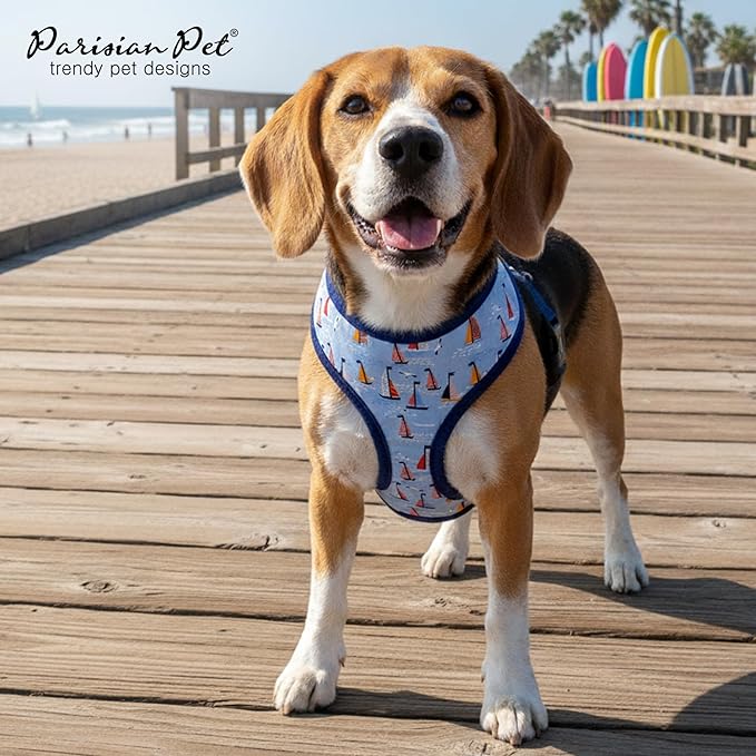 Parisian Pet Freedom Harness - Sail Boats