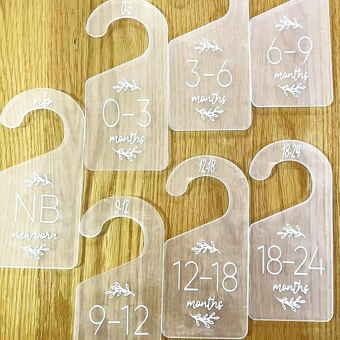 7Pcs Baby hanger Baby closet divider Closet organizer Baby clothe organizer Baby size closet dividers Clothe organizer