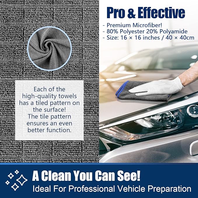 Airlab 24 Pack, Polishing Cloths & Fish Scale Cloths & Auto Deatiling Cloths
