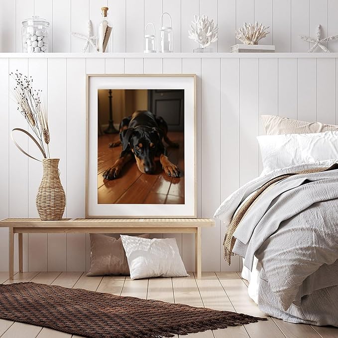 TZTTZT Diamond Art Kits for Adults - Calm Dog Resting On Wooden Floor Diamond Painting Kits for Adults Beginner, 12x16 in Frameless Diamond Painting Kit for Home Wall Decor