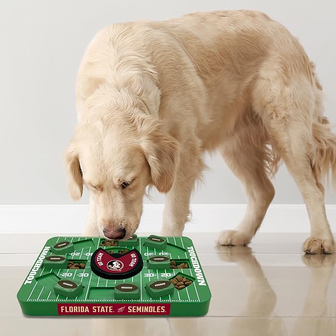 Pets First NCAA Florida State Large Puzzle Toy, New Size, Interactive Dog Treat & Slow Feeding Toy