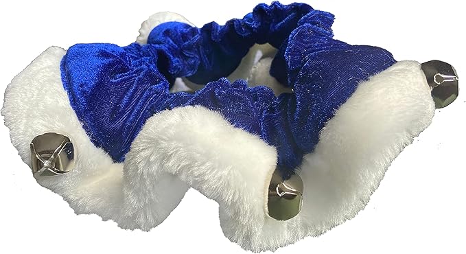 Huxley & Kent Ruff Pet Scrunchy | Hanukkah (Extra-Small) | Festive Christmas/Holiday Neckwear for Dogs/Cats | Fun Stretchable Costume Accessory | Soft Collar with Bells
