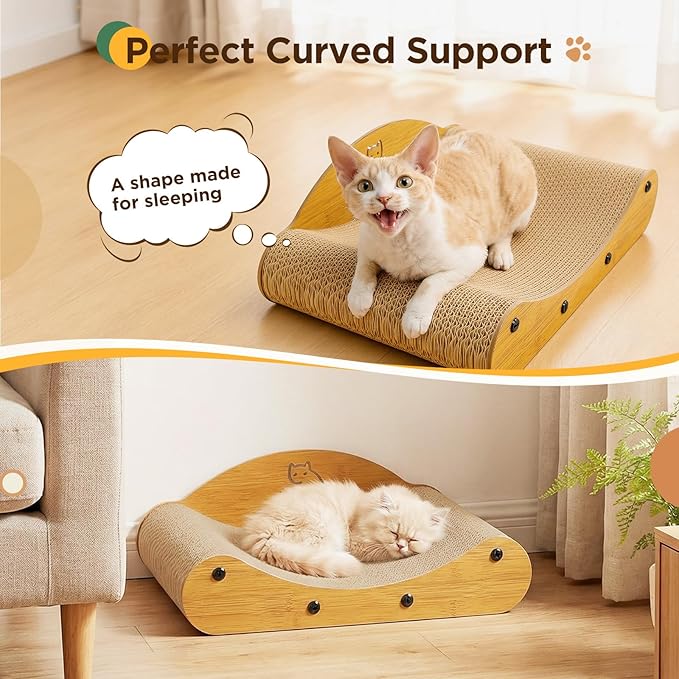 Gimars Wood Grain Cat Scratcher Sofa, MZB-CS-M