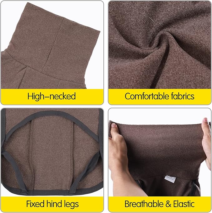 Dog Sweater Pullover Cold Weather Vest for Dogs Dog Sweatshirt & Jacket for Indoor and Outdoor Use (XXX-Large, Brown)