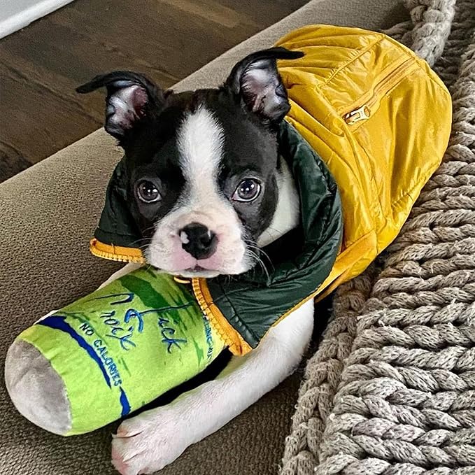 Haute Diggity Dog Woof Clicquot Pawty Set, Plush Designer Dog Toys with Interactive Squeaker, Stimulating Pet Enrichment, Machine-Washable & Safe Materials for All Breeds, One Size