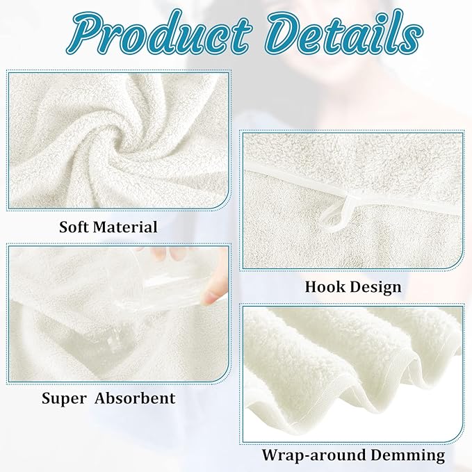 Moukeren 18 Pcs Microfiber Bath Towel Set 6 Bath Towels 6 Hand Towels 6 Washcloths Soft Coral Velvet Highly Absorbent Bathroom Towel for Fitness Sports Yoga Travel(Cute Colors)