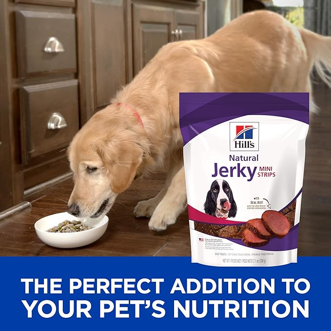 Hill's Dog Treats, Jerky Strips, Healthy Dog Snacks, Mini Strips Beef Jerky 7.1 oz