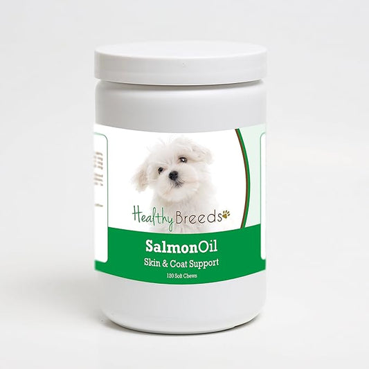 Healthy Breeds Maltese Salmon Oil Soft Chews 120 Count
