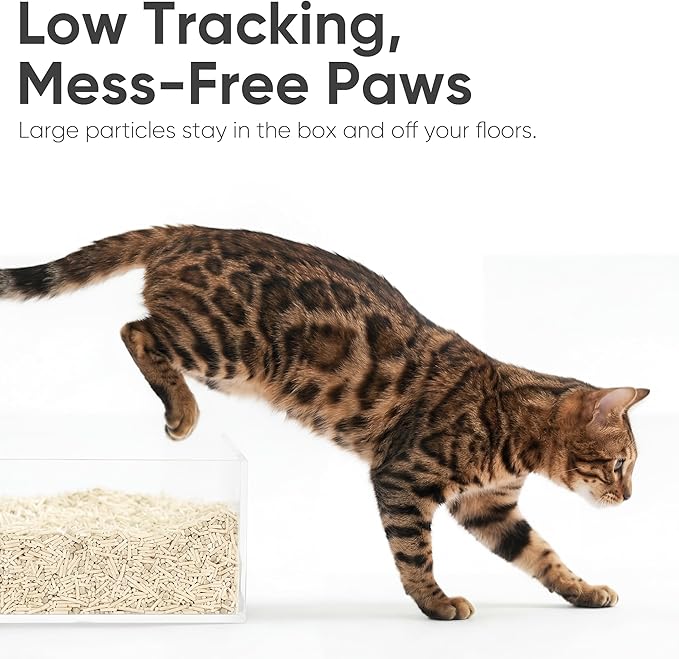 FUKUMARU Tofu Cat Litter - Septic Safe Corn Starch Blend, Flushable & Dust-Free, Quick Clumping, Superior Odor Control, Unscented, All-Natural, Low Tracking Pellets, Lightweight, 12 LBS (2 Packs)