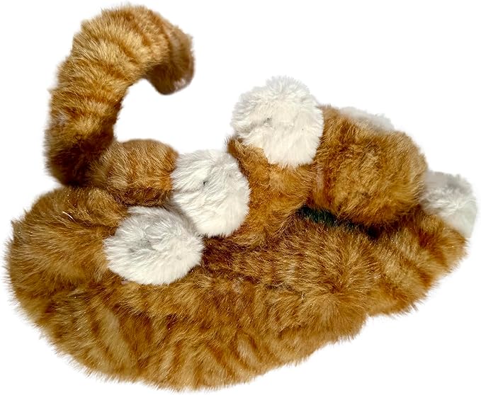 Plush Heartbeat Toys - Calming Separation Anxiety Relief Toys for Puppies and Kittens - Heartbeat Simulator in a Soft Comforting Pillow Pet Plush for Dogs and Cats (Orange Stripe)