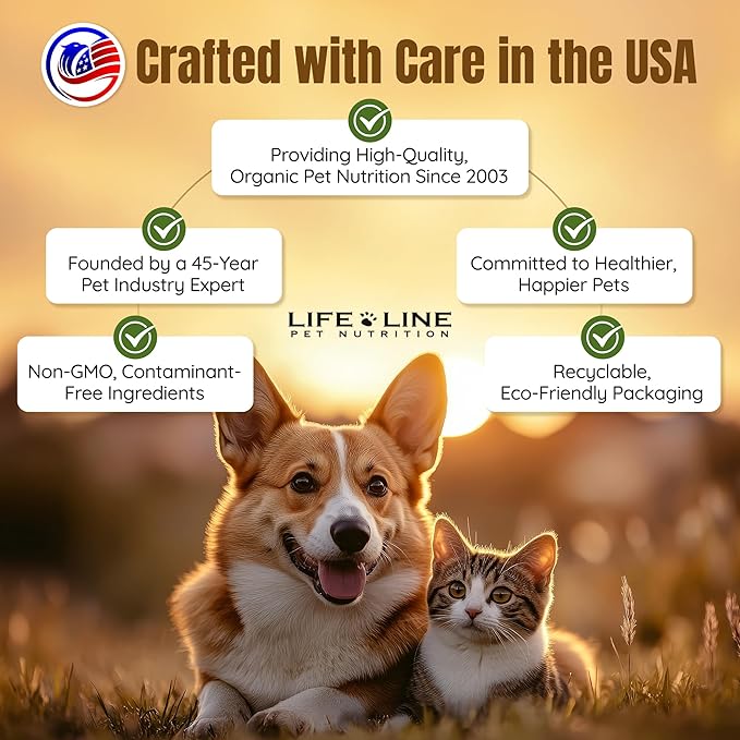 Life Line Wild Alaskan Salmon Oil Omega-3 Supplement for Dogs and Cats | DHA & EPA for Healthy Skin, Coat, Brain & Heart – 26 oz