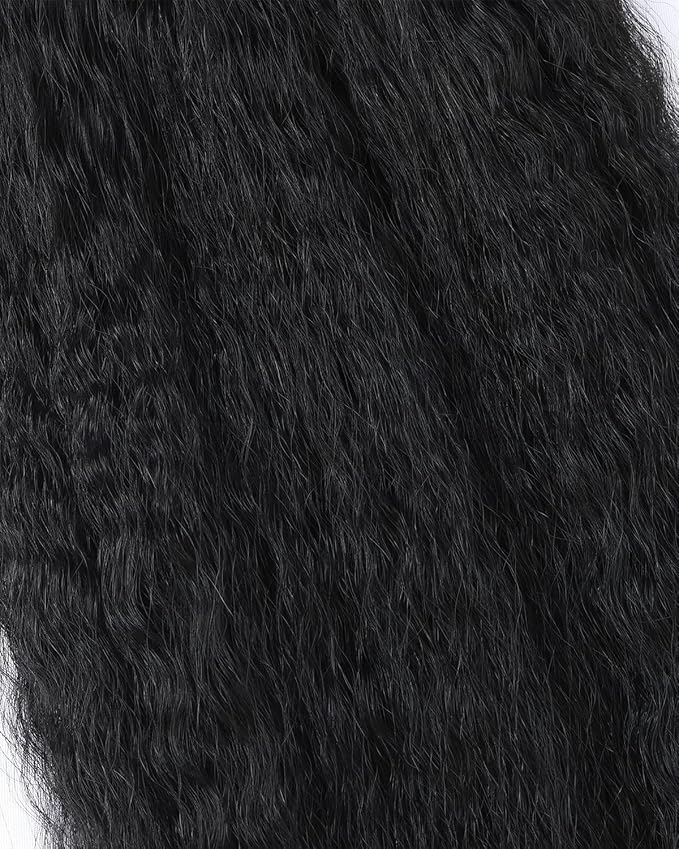 Selina Lace Closure Kinky Straight 4x4 Lace Closure Hd Lace Closure Human Hair Free Part Natural Color Black(10inch Kinky Straight, 4x4)