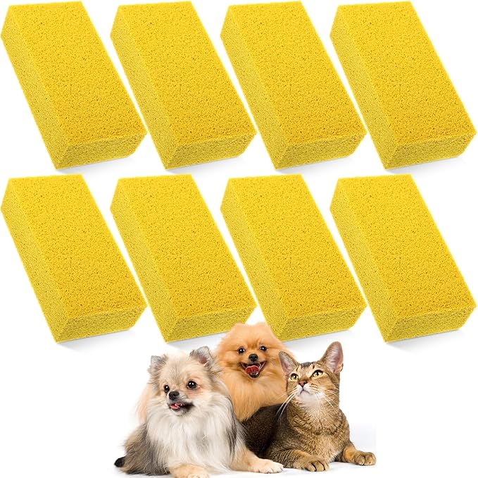 8 Pack Pet Hair Lifter Remover Sponge Cat and Dog and Other Pet Hair from Furniture, Carpet, Bedding and Clothing, Removal Tool, 5.91 x 2.76 x 1.57 Inches