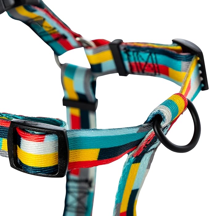 Wolfgang Heavy Duty Adjustable Dog Harness, Pull-Tested to Over 800 lbs for Walking & Training, Mixtape Print, Medium