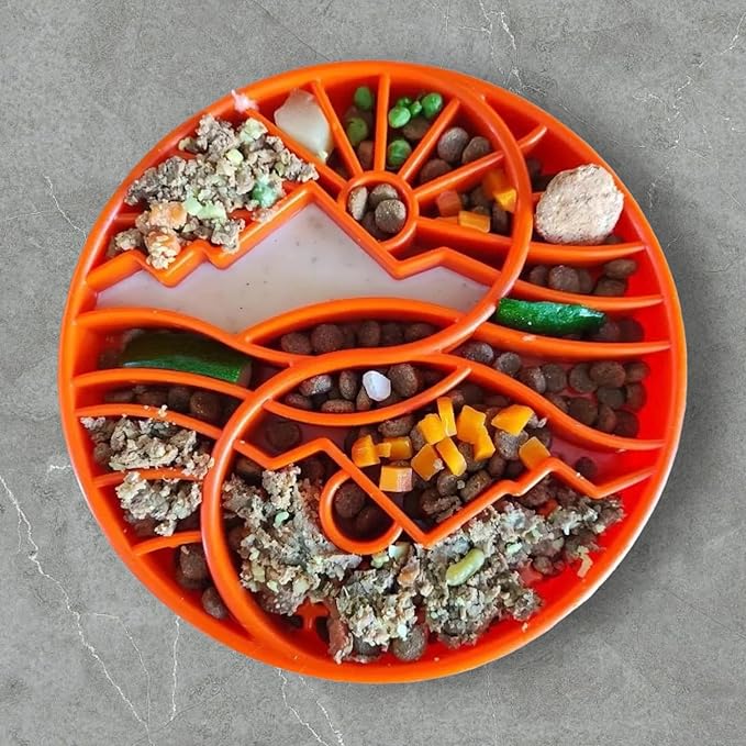 SodaPup Yin Yang eTray – Durable Enrichment Feeder Made in USA from Non-Toxic, Pet-Safe, Food Safe Material for Mental Stimulation, Calming, Slowing Down Eating, Healthy Digestion, & More
