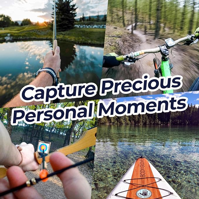 4K Mini Action Camera, Included 64GB, Wearable Camera with 360°Rotatable Clip & Magnetic Clip, for Lecture, Traveling, Pet Walking and Outdoors Activities JS-10B White