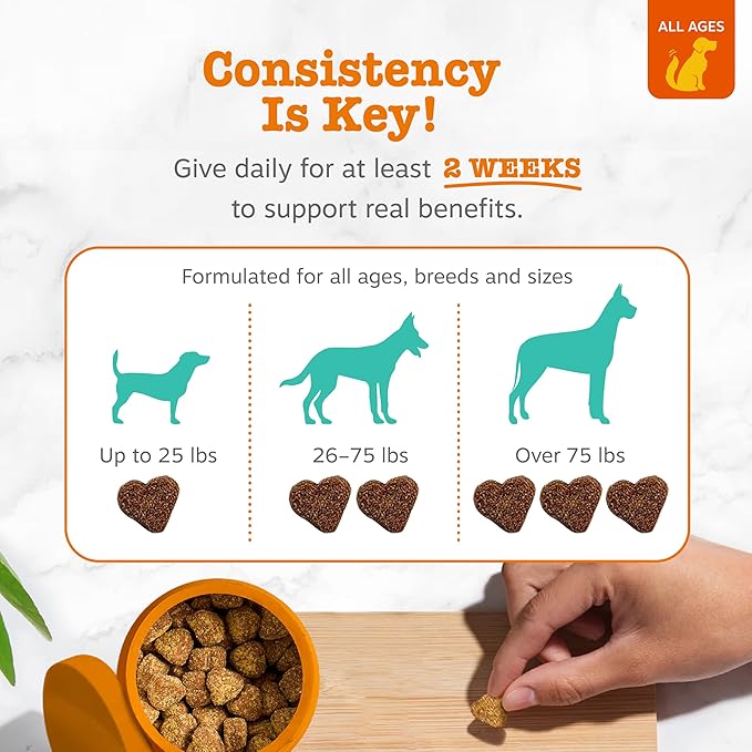 Zesty Paws Calming Chews for Dogs - for Everyday Stress, Relaxation, Composure, and Separation Bacon 90 Count