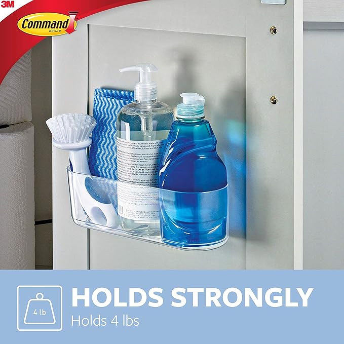 Command Large Caddy, Organize Damage-Free, 1 caddy, 4 strips (HOM-15)