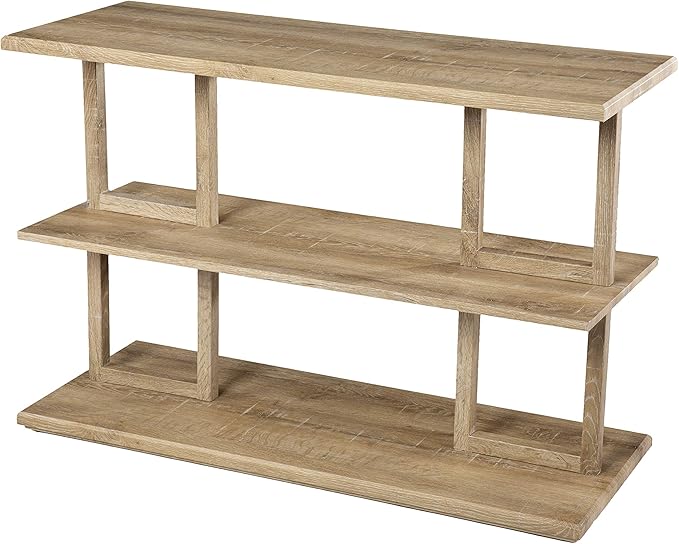 SEI Furniture Markworth Geometric 42" Wood ConsoleTable, Natural
