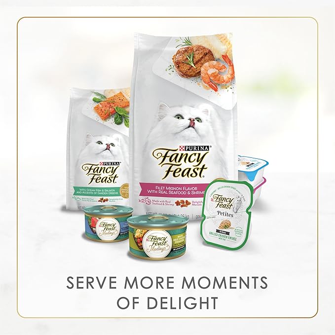 Fancy Feast Purina Gravy Lovers Variety Pack Feast Pate in Wet Cat Food Gravy - 4.5 lb. Boxes, 1 Count (Pack of 48)