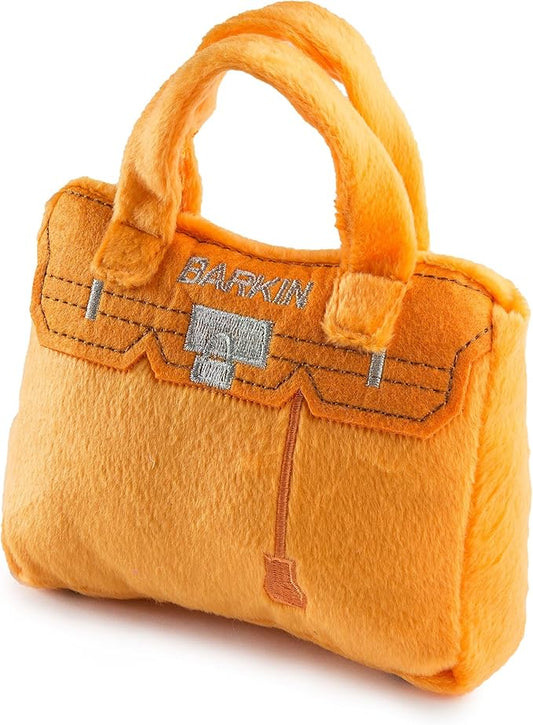 Haute Diggity Dog Barkin Bag, Plush Designer Dog Toys with Interactive Squeaker, Stimulating Pet Enrichment, Machine-Washable & Safe Materials for All Breeds, One Size