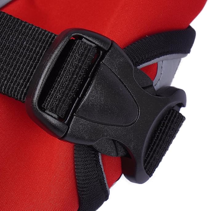 Warm Dog Coat for Winter,Waterproof Jacket with Zipper,Detachable Dog Coat with Adjustable Buckle,Comfortable Jacket for Dogs in Cold and Windy Days.L Red