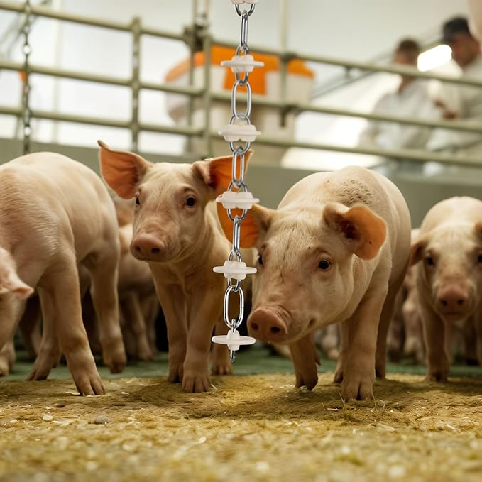 Pig Toy - Toys for Pigs - Stress and Boredom Relief - Pig Chew Toy Chain for Enhancing Behavior - Piglets Accessories - Farm and Domestic Use - Enjoyment and Fun