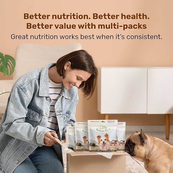 BADLANDS RANCH by Katherine Heigl- Superfood Complete, Air-Dried Adult Dog Food - High Protein, Zero Fillers, Superfood Nutrition (64 Ounce (Pack of 2), Fish & Turkey)